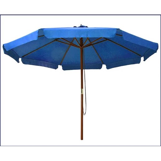 Lazurowy parasol ogrodowy z drewnianym słupkiem - Karcheros Elior One Size okazja Edinos.pl