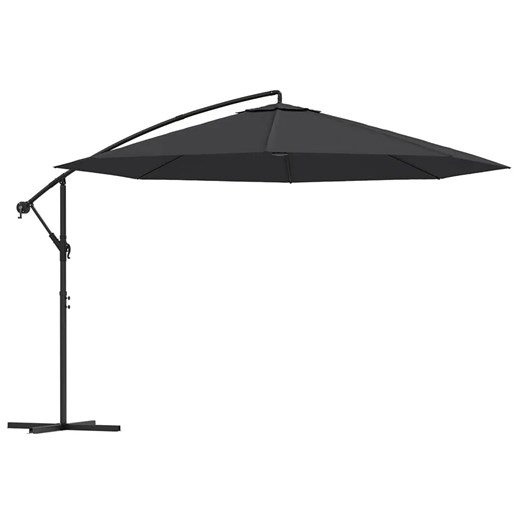 Czarny wiszący parasol ogrodowy - Solace Elior One Size Edinos.pl