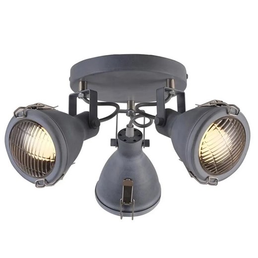 Stalowa lampa sufitowa z trzema reflektorami - V097-Supremi Lumes One Size Edinos.pl