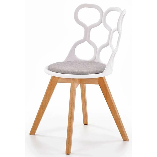 Białe krzesło skandynawskie - Carter ze sklepu Edinos.pl w kategorii Krzesła - zdjęcie 172224639