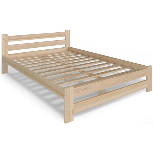 Skandynawskie drewniane łóżko do sypialni 140x200 - Zinos 3X ze sklepu Edinos.pl w kategorii Łóżka i materace - zdjęcie 172224686