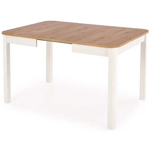 Skandynawski stół kwadratowy rozkładany dąb artisan + biały - Funis Elior One Size Edinos.pl