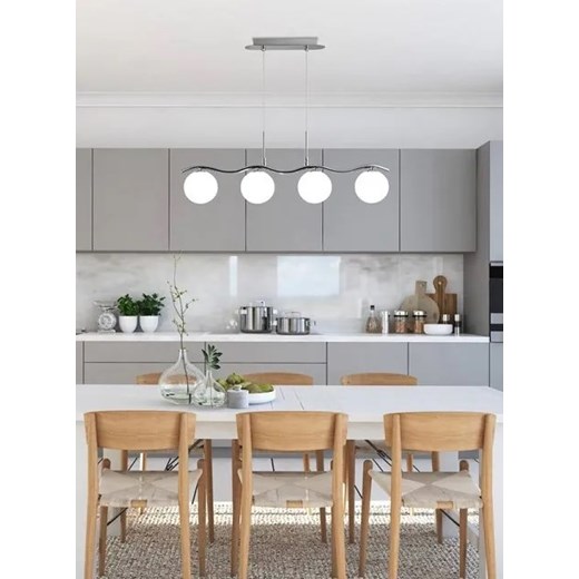 Elegancka lampa z czterema kloszami z matowego szkła - V118-Malavi Lumes One Size Edinos.pl