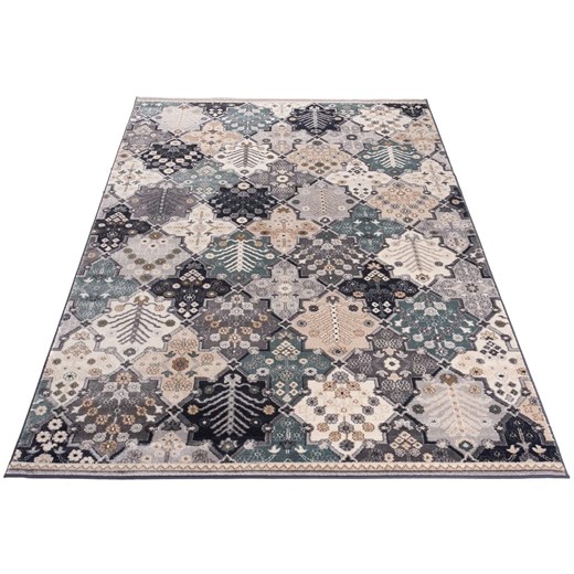 Jasnoszary dywan retro w orientalny wzór S6-B05 ze sklepu Edinos.pl w kategorii Dywany - zdjęcie 172225926