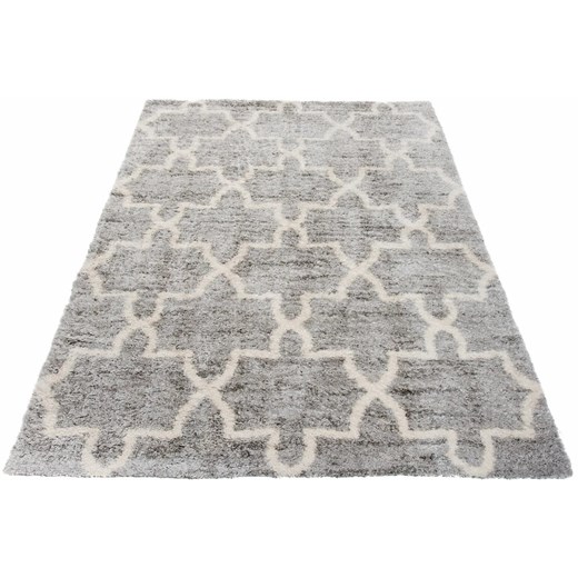 Szary dywan shaggy w marokańską koniczynę - Undo 4X Profeos One Size Edinos.pl