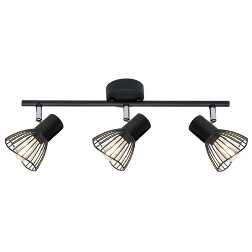 Czarna lampa sufitowa z trzema ażurowymi kloszami - V171 A6-T94 ze sklepu Edinos.pl w kategorii Lampy sufitowe - zdjęcie 172226266