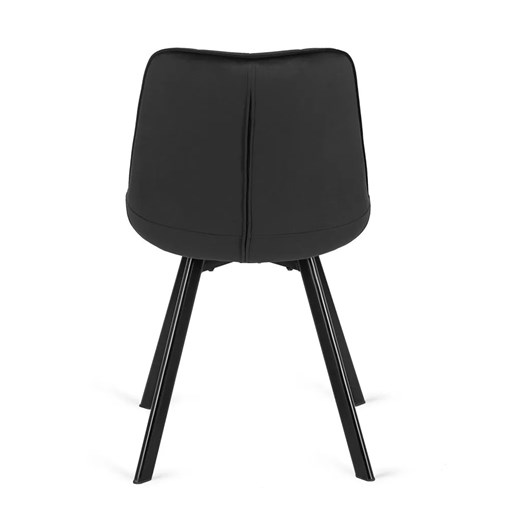 Czarne welurowe krzesło do stołu - Ivos Elior One Size Edinos.pl