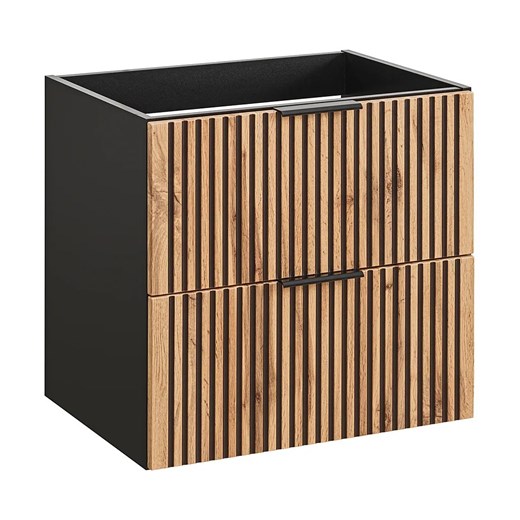 Wisząca szafka umywalkowa 60 cm z lamelami T2-H01 ze sklepu Edinos.pl w kategorii Szafki i regały łazienkowe - zdjęcie 172226508