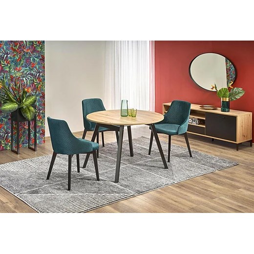 Okrągły rozkładany stół z krzesłami - Berlino One Size Edinos.pl