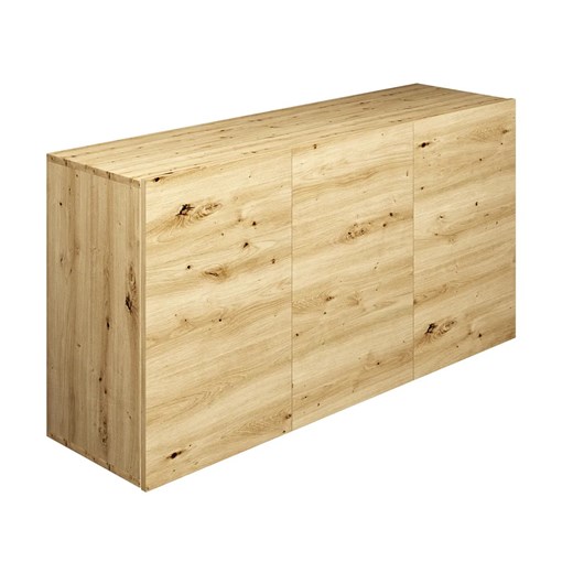 Wisząca komoda z półkami dąb artisan - Berloni 3X Elior One Size wyprzedaż Edinos.pl
