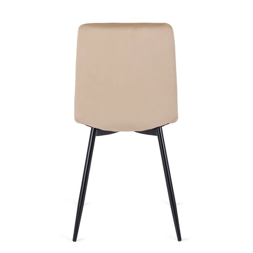 Beżowe tapicerowane krzesło pikowane - Voro Elior One Size Edinos.pl