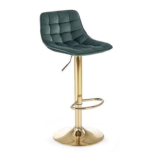 Zielony welurowy pikowany hoker z oparciem glamour - Zubi Elior One Size Edinos.pl