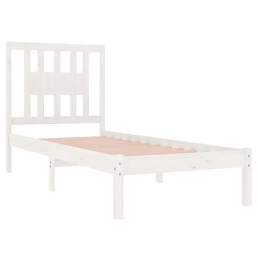 Białe jednoosobowe łóżko drewniane 90x200 - Basel 3X Elior One Size Edinos.pl