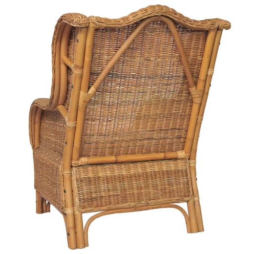 Jasnobrązowy rattanowy fotel z poduszką - Jofrid ze sklepu Edinos.pl w kategorii Fotele ogrodowe - zdjęcie 172228028