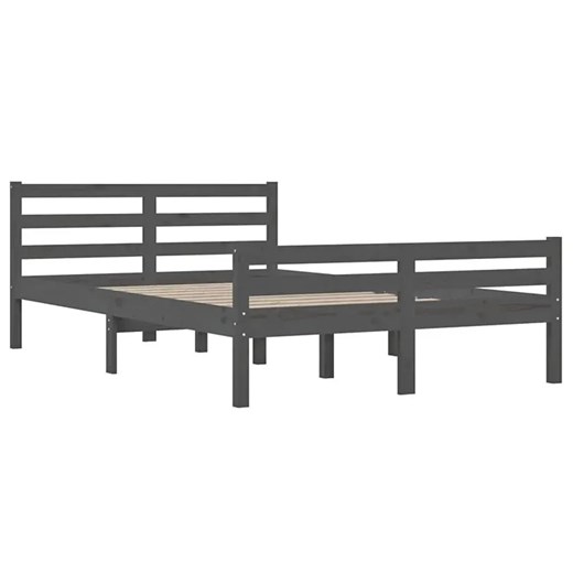Dwuosobowe szare łóżko z drewna 160x200 - Aviles 6X Elior One Size Edinos.pl