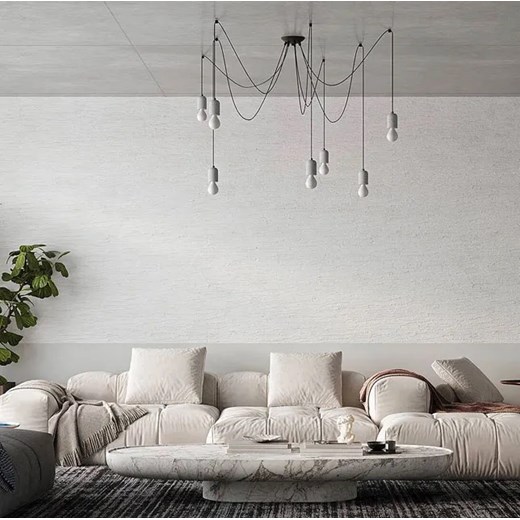 Lampa wisząca pająk z 7 oprawkami loft - A374-Sigo Lumes One Size Edinos.pl okazja