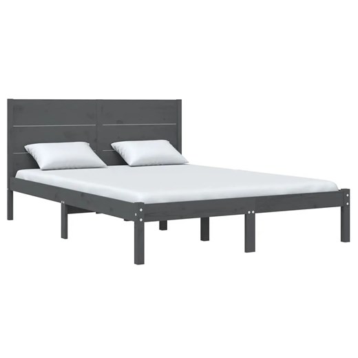 Szare łóżko z litego drewna sosnowego 120x200 - Sangriv 4X ze sklepu Edinos.pl w kategorii Łóżka i materace - zdjęcie 172228956