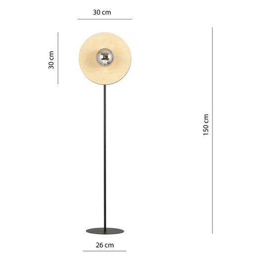 Industrialna lampa podłogowa grafit - D106-Timy Lumes One Size Edinos.pl