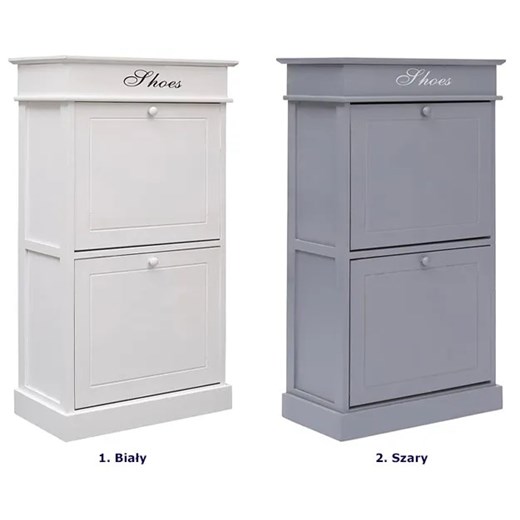 Biała szafka na buty z uchylnymi przegrodami - Kristor Elior One Size Edinos.pl