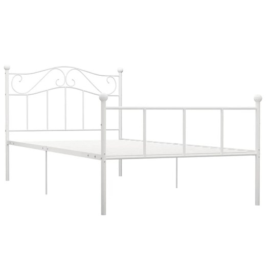 Białe metalowe łózko w stylu loft 100x200 cm A0-T29 ze sklepu Edinos.pl w kategorii Łóżka i materace - zdjęcie 172229788