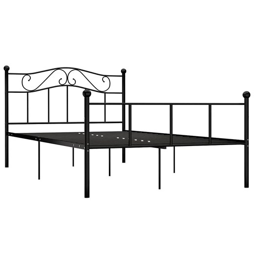 Czarne metalowe łózko dwuosobowe 180x200 cm - Fiosa ze sklepu Edinos.pl w kategorii Łóżka i materace - zdjęcie 172229799