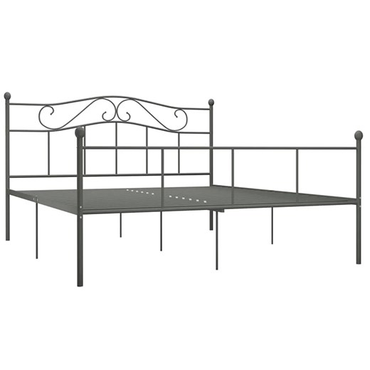 Szare metalowe łóżko w stylu loftowym 180x200 cm - Fiosa ze sklepu Edinos.pl w kategorii Łóżka i materace - zdjęcie 172229809