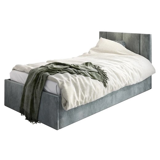 Szare tapicerowane łóżko z zagłówkiem Casini 3X - 3 rozmiary ze sklepu Edinos.pl w kategorii Łóżka i materace - zdjęcie 172230219