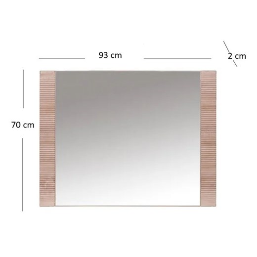 Lustro ścienne w ryflowanej ramie - Molden 10X Elior One Size okazja Edinos.pl
