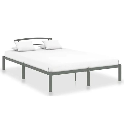 Szare metalowe łóżko w stylu industrialnym 140 x 200 cm - Veko Elior One Size Edinos.pl