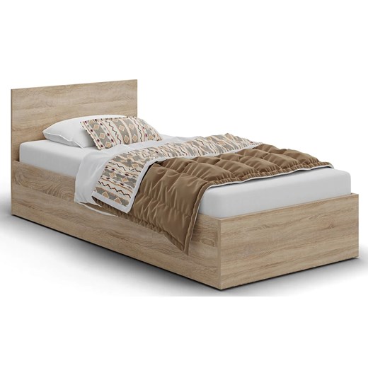 Łóżko z materacem dąb sonoma 90x200 - Cansar 3X ze sklepu Edinos.pl w kategorii Łóżka i materace - zdjęcie 172230988