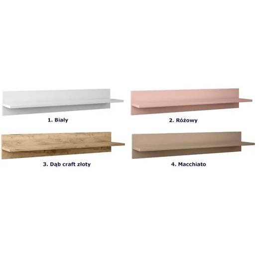 Minimalistyczna półka wisząca macchiato - Tida 12X Edinos One Size Edinos.pl