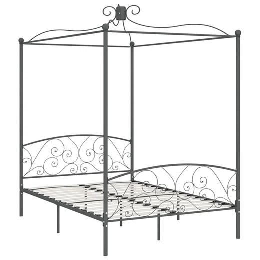 Szare rustykalne łóżko małżeńskie 140x200 cm - Ifrexi ze sklepu Edinos.pl w kategorii Łóżka i materace - zdjęcie 172231225