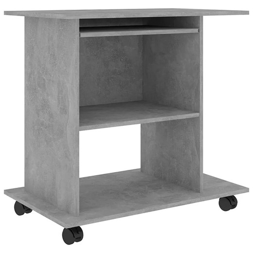 Loftowe biurko do pokoju na kółkach beton - Mexo Elior One Size Edinos.pl
