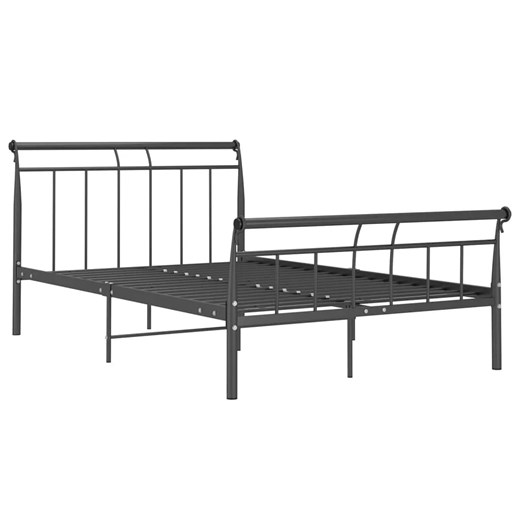 Czarne metalowe łóżko małżeńskie 180x200 cm - Keri ze sklepu Edinos.pl w kategorii Łóżka i materace - zdjęcie 172231485