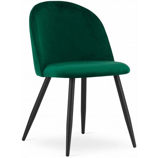 Zielone welurowe krzesło w stylu nowoczesnym - Pritix Elior One Size Edinos.pl