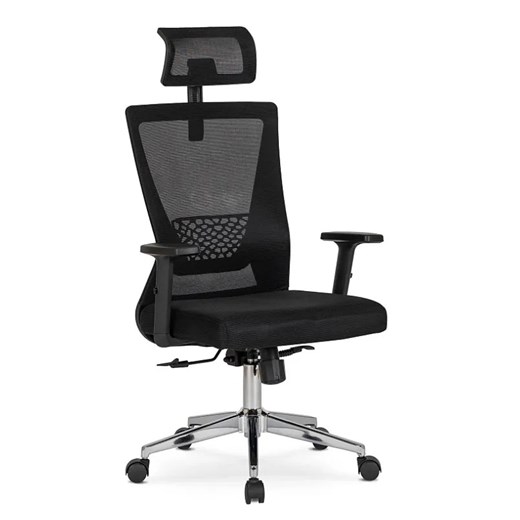 Czarny ergonomiczny regulowany fotel obrotowy - Raho ze sklepu Edinos.pl w kategorii Krzesła biurowe - zdjęcie 172231865