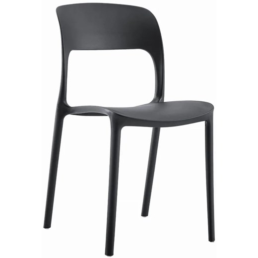 Czarne minimalistyczne krzesło balkonowe - Vagi Elior One Size Edinos.pl