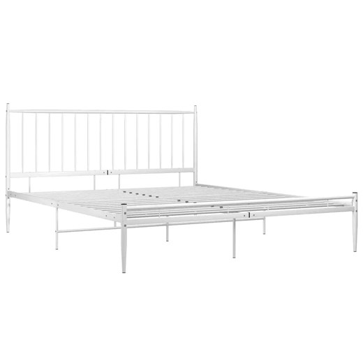 Białe industrialne metalowe łóżko małżeńskie 200x200 cm - Aresti Elior One Size Edinos.pl
