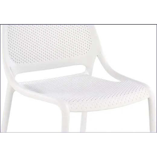 Białe ażurowe krzesło sztaplowane - Olav 3X Elior One Size Edinos.pl