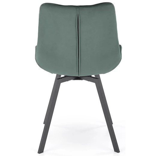 Zielone pikowane krzesło z funkcją obracania - Blubell Elior One Size Edinos.pl