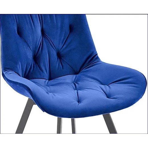 Granatowe metalowe tapicerowane krzesło obrotowe - Blubell Elior One Size Edinos.pl