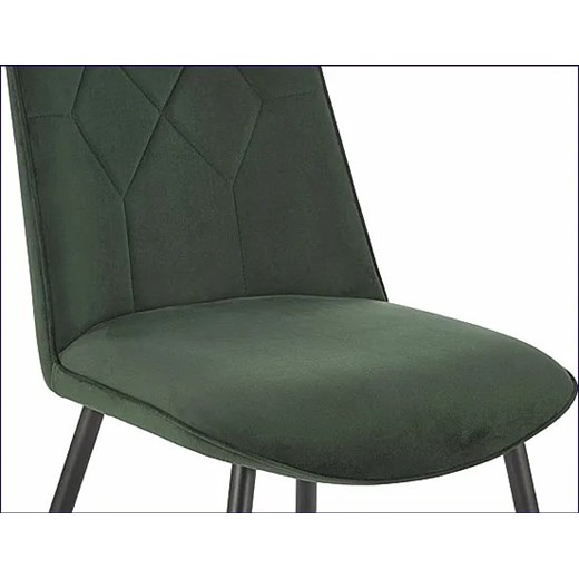 Zielone welwetowe krzesło metalowe - Livro Elior One Size Edinos.pl