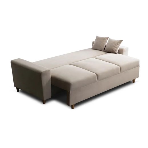 Beżowa trzyosobowa rozkładana nowoczesna sofa - Artaxa Elior One Size Edinos.pl