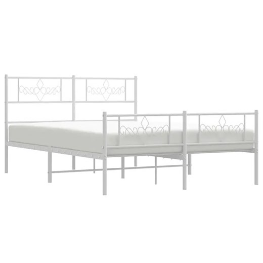 Białe metalowe łóżko rustykalne 140x200 cm - Gisel Elior One Size Edinos.pl