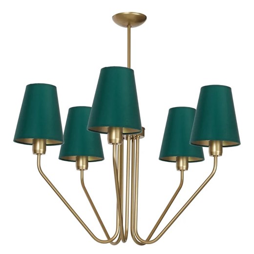 Duży pięcioramienny metalowy żyrandol - K427 C1-T83 ze sklepu Edinos.pl w kategorii Lampy wiszące - zdjęcie 172232815