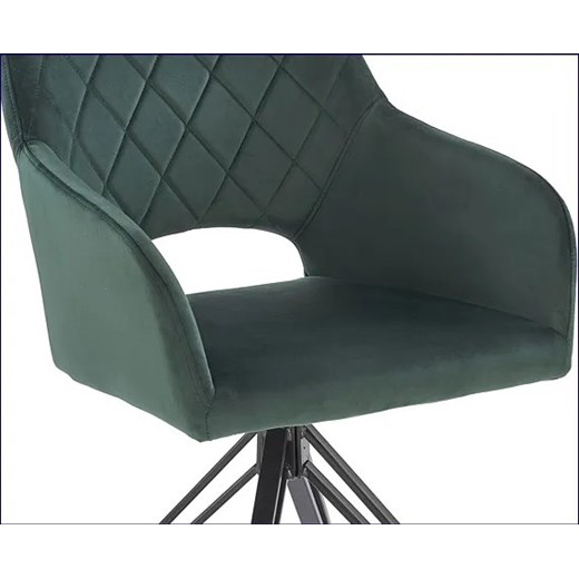 Zielone tapicerowane krzesło obrotowe - Evaris Elior One Size Edinos.pl