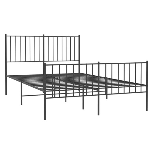 Czarne metalowe łózko małżeńskie 140x200cm - Romaxo Elior One Size Edinos.pl