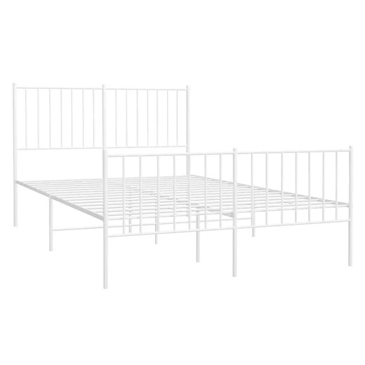 Białe metalowe łóżko małżeńskie w stylu loft 160x200 cm - Romaxo ze sklepu Edinos.pl w kategorii Łóżka i materace - zdjęcie 172233086