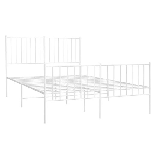 Białe metalowe łóżko małżeńskie w stylu loft 160x200 cm - Fiver ze sklepu Edinos.pl w kategorii Łóżka i materace - zdjęcie 172233086