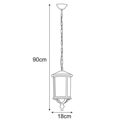 Czarna lampa wisząca zewnętrzna tarasowa - A446-Egra Lumes One Size Edinos.pl